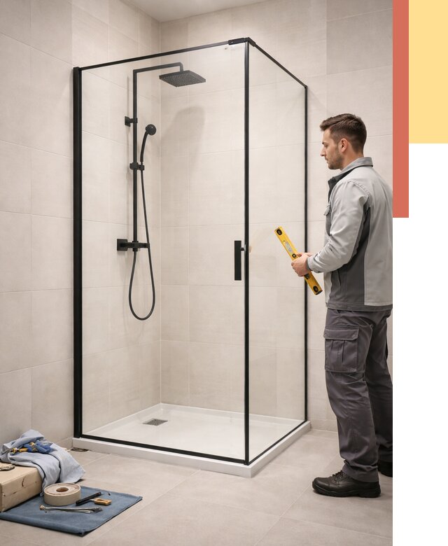 Стеклянные перегородки для душа в Тамбове от 12693 руб. | Монтаж под ключ — ОТДЕЛОЧНИК-Тмб