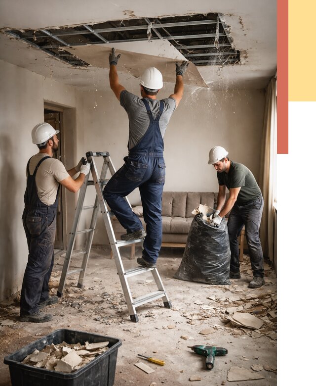 Демонтаж гипсокартонного потолка в Тамбове от 426 руб. за м2 — ОТДЕЛОЧНИК-Тмб