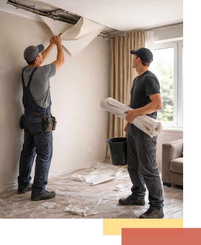 Демонтаж натяжного потолка в Тамбове быстро и аккуратно