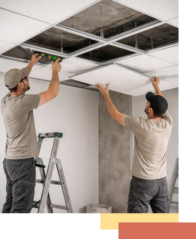 Монтаж потолка Армстронг под ключ в Тамбове