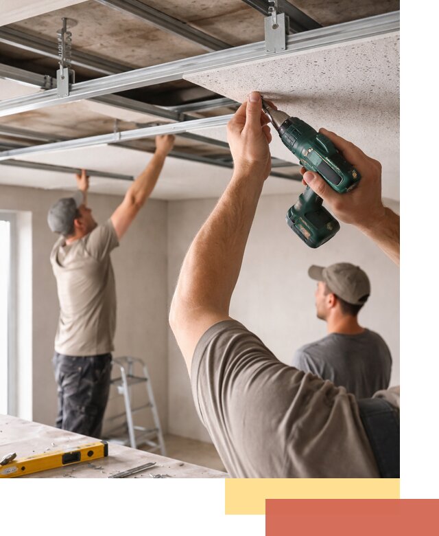 Монтаж акустического потолка в Тамбове под ключ