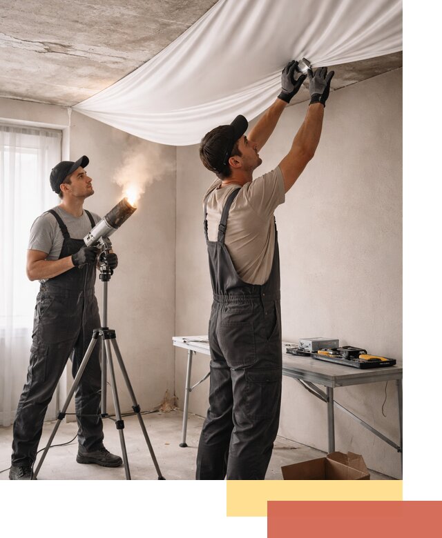 Установка натяжного потолка под ключ в Тамбове