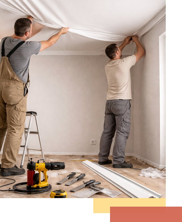 Монтаж ПВХ натяжного потолка в Тамбове качественно и быстро