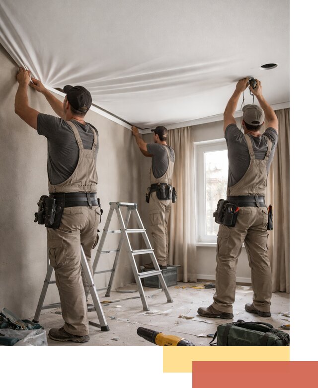 Монтаж матового натяжного потолка в Тамбове качественно и быстро