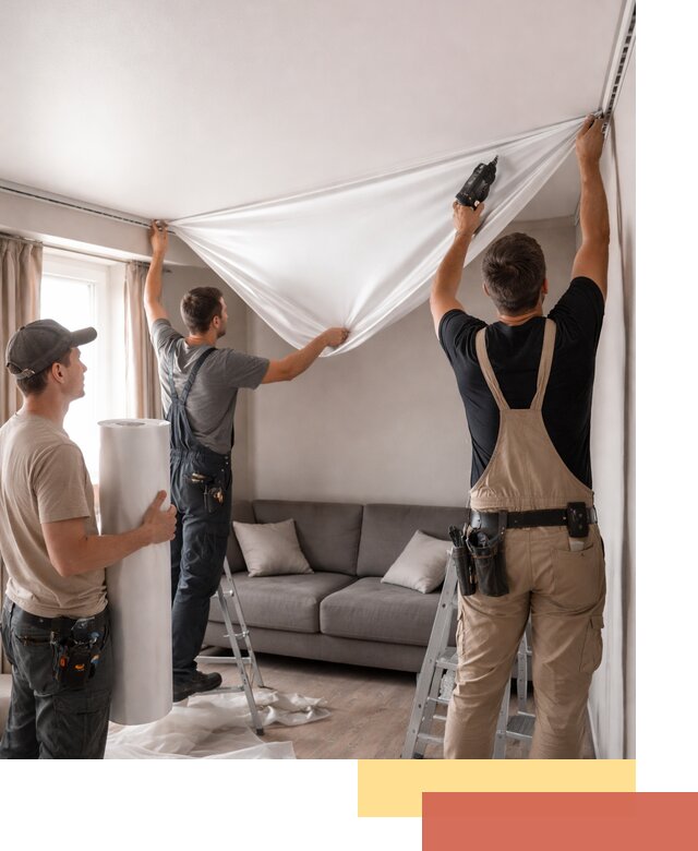 Монтаж сатинового натяжного потолка в Тамбове качественно и быстро