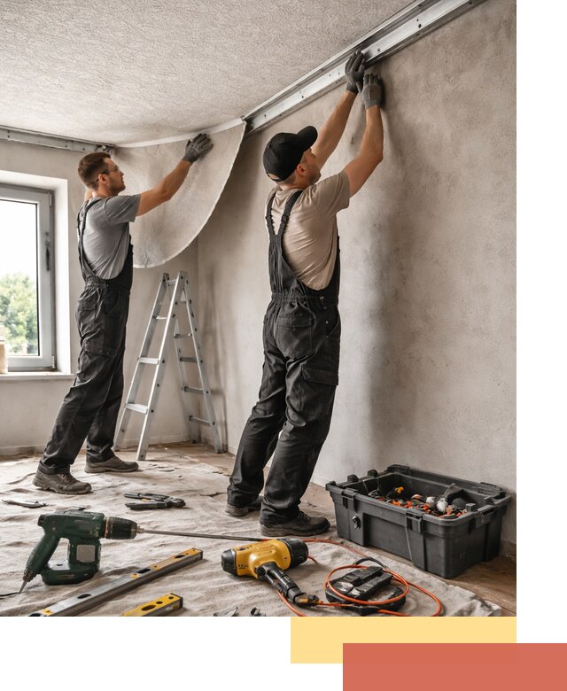 Монтаж фактурного натяжного потолка в Тамбове качественно и быстро