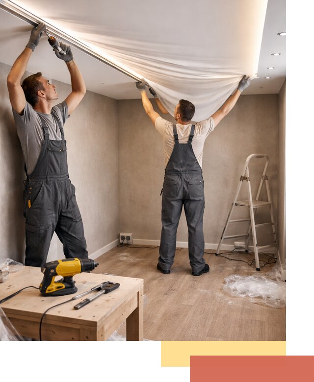 Монтаж натяжного потолка с подсветкой в Тамбове цена и сроки