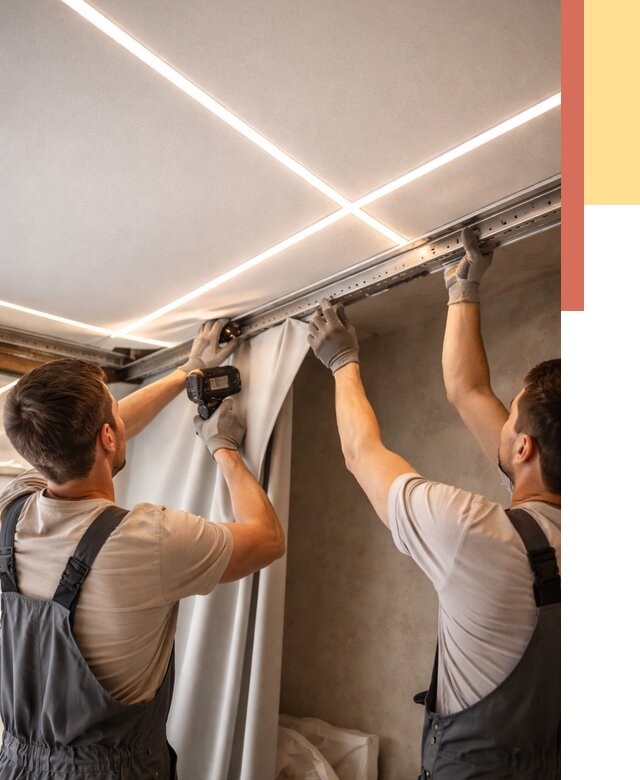 Монтаж натяжного потолка со световыми линиями в Тамбове от 1218 руб. | ОТДЕЛОЧНИК-Тмб