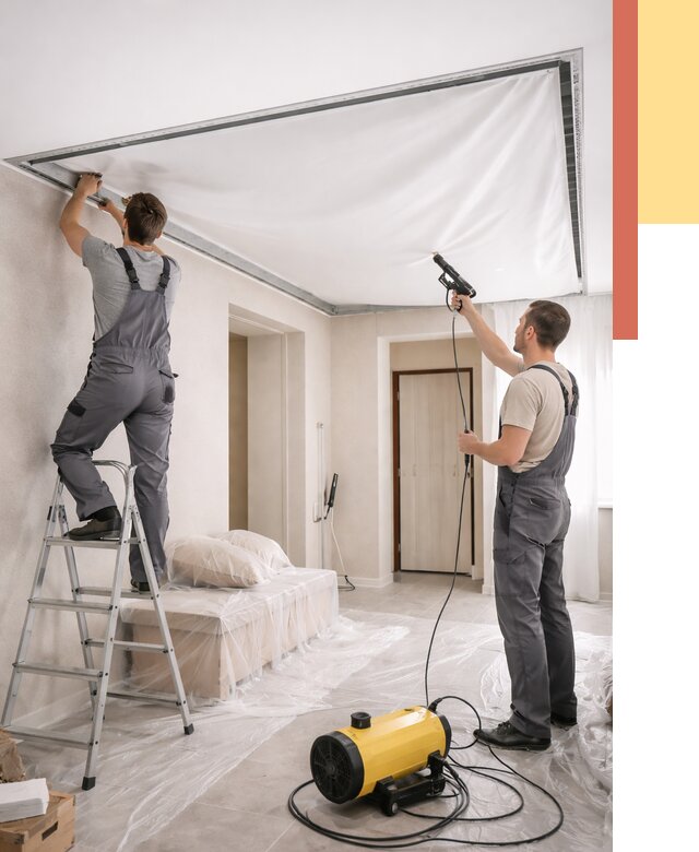 Монтаж натяжного потолка в прихожей в Тамбове от 2691 руб. под ключ | ОТДЕЛОЧНИК-Тмб