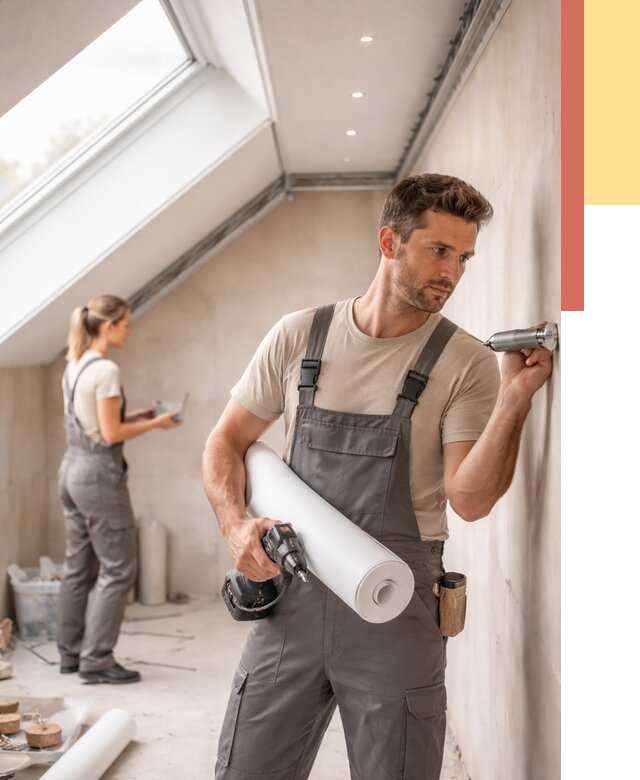 Монтаж натяжного потолка на мансарде в Тамбове от 3554 руб. | ОТДЕЛОЧНИК-Тмб