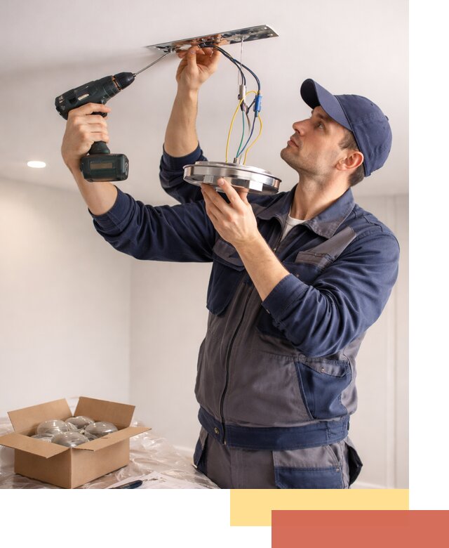 Установка люстры в натяжной потолок в Тамбове