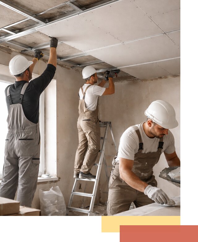 Одноуровневый потолок из гипсокартона в Тамбове — монтаж и отделка