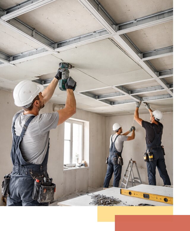 Кессонный потолок из гипсокартона под ключ в Тамбове