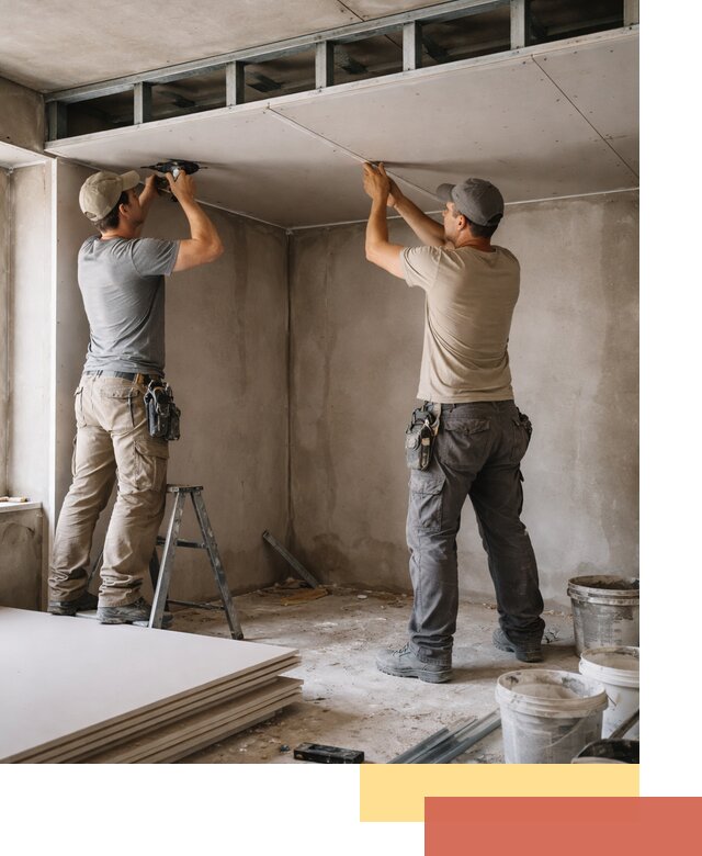 Короб из гипсокартона на потолке под ключ в Тамбове