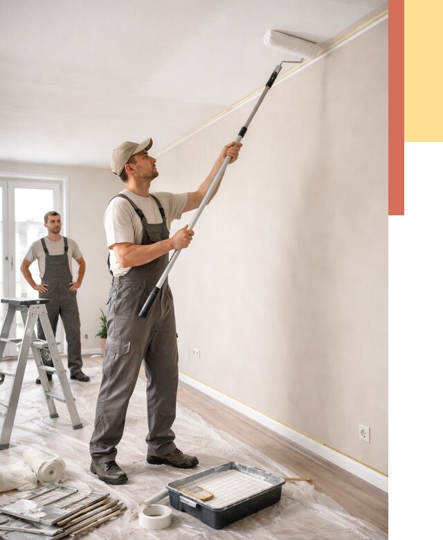 Покраска потолка из гипсокартона в Тамбове от 4569 руб./м2 — услуги под ключ | ОТДЕЛОЧНИК-Тмб