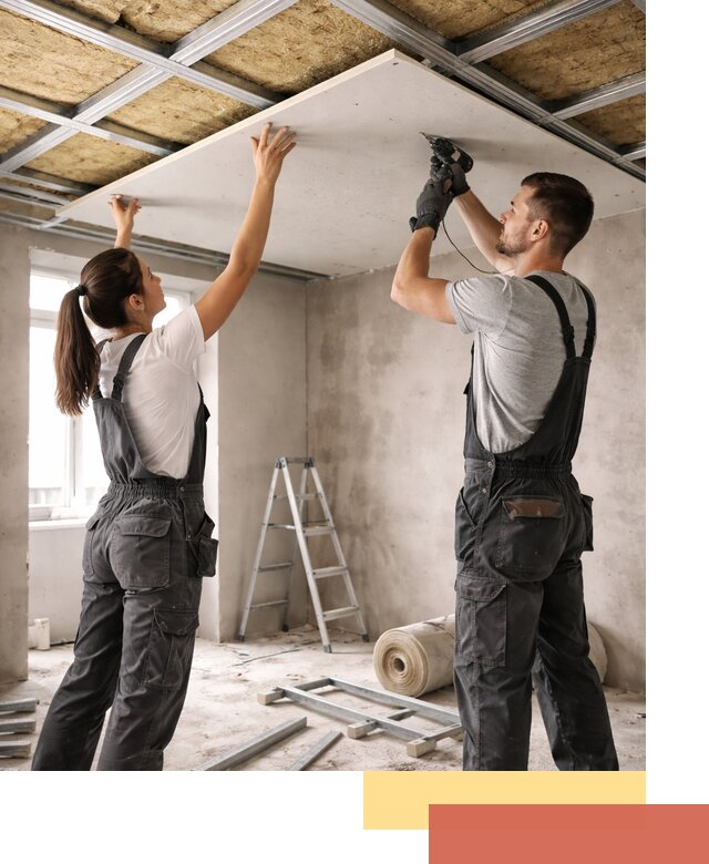 Звукоизоляция потолка из ГКЛ в Тамбове профессионально и надежно