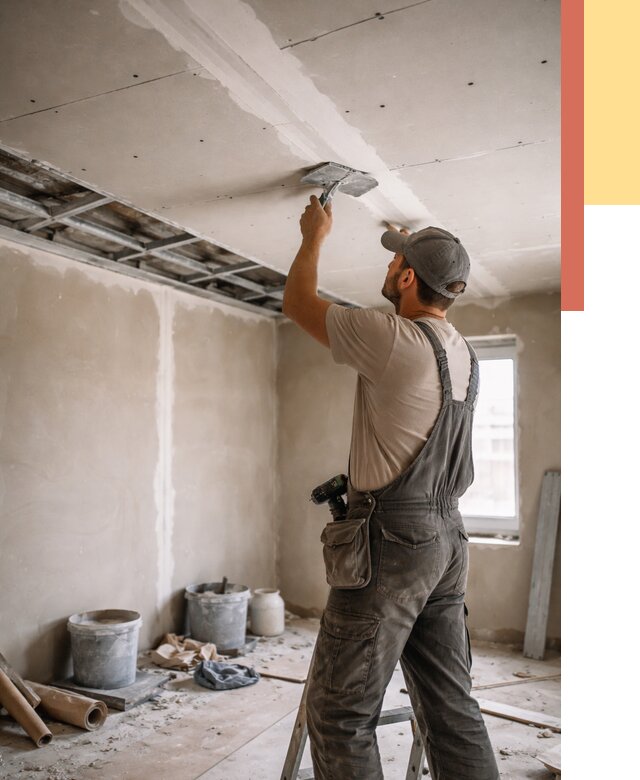 Ремонт потолка из гипсокартона в Тамбове от 660 руб./м² — быстро и недорого | ОТДЕЛОЧНИК-Тмб