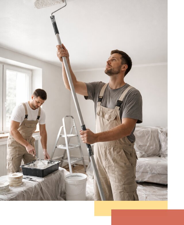 Покраска потолка водоэмульсионной краской в Тамбове