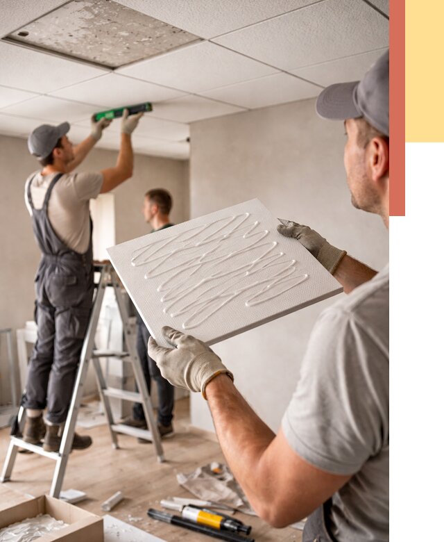 Монтаж потолочной плитки в Тамбове от 4569 руб. — быстро и недорого | ОТДЕЛОЧНИК-Тмб