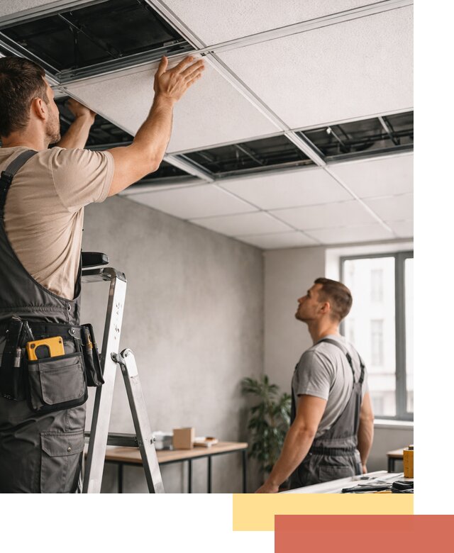 Монтаж потолочной плитки в Тамбове качественно и в срок