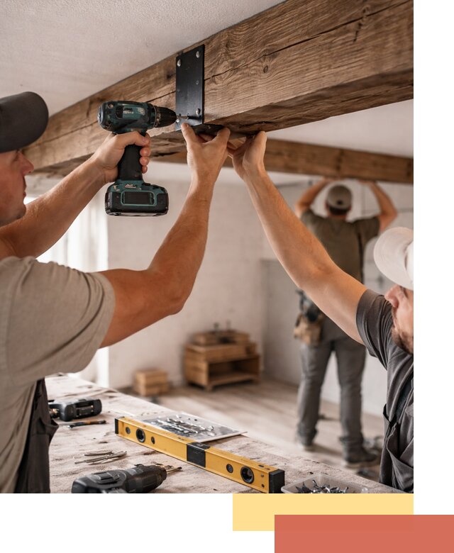 Монтаж декоративных потолочных балок в Тамбове