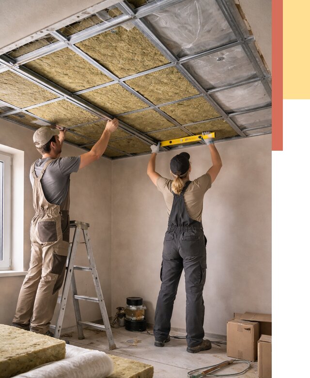 Шумоизоляция потолка в Тамбове от 1269 руб. под ключ — услуги ОТДЕЛОЧНИК-Тмб